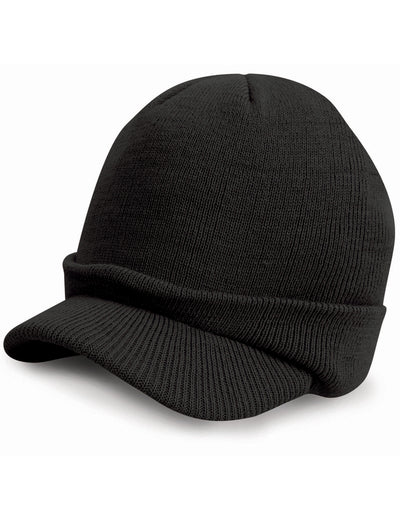 Result Winter Essentials RC60 Result Winter Esco Army Knitted Hat - Black