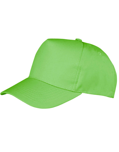 Result Core RC84X Boston 5 Panel Printers Cap - Lime