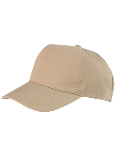 Result Core RC84X Boston 5 Panel Printers Cap - Khaki