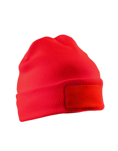 Result Recycled RC927X Dble Knit Printer Beanie - Red