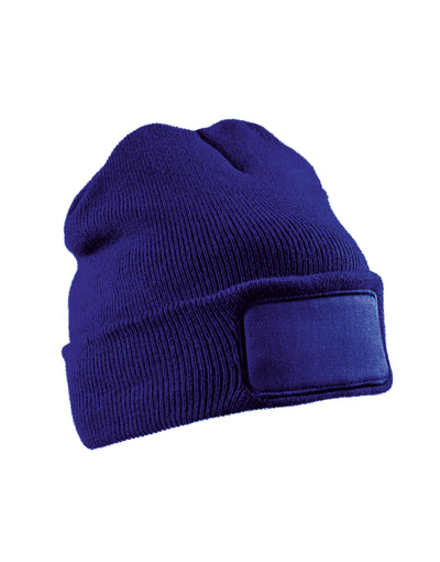 Result Recycled RC927X Dble Knit Printer Beanie - Royal Blue