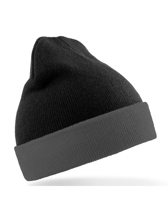 Result Recycled RC930X Black Compass Beanie - Black/ Grey