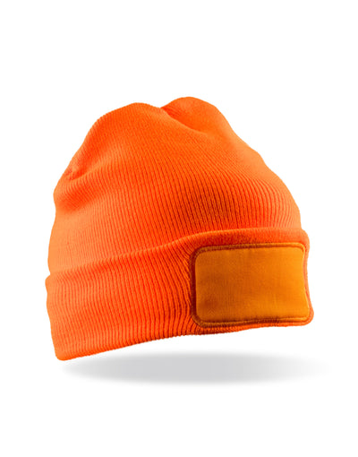 Result Recycled RC934X Result Rcycled Thinsulate Printer Beanie - Fluorescent Orange
