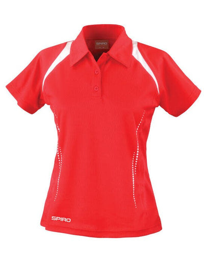 Spiro S177F Ladies Team Spirit Polo Shirt - Red/White