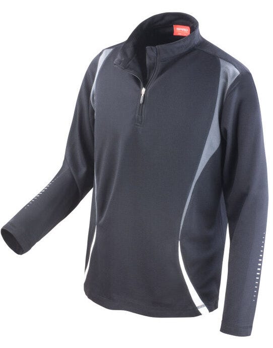 Spiro S178X Unisex Trial Training Top - Black/Grey/White