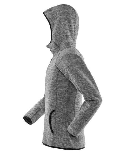 Spiro Fitness S245F Womens Microfleece Hoodie - Grey/Black