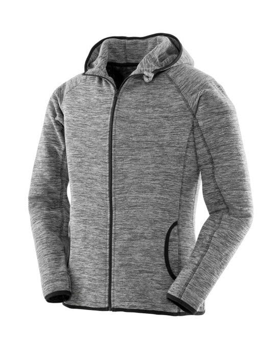 Spiro Fitness S245F Womens Microfleece Hoodie - Grey/Black