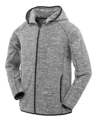 Spiro Fitness S245M Mens Microfleece Hoodie - Grey/Black