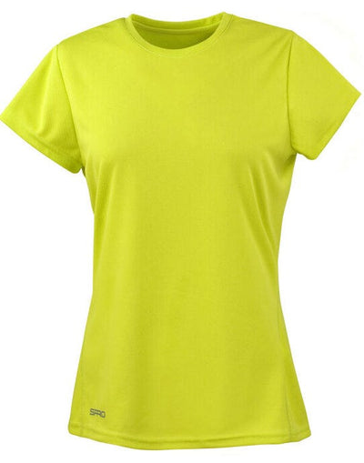 Spiro S253F Ladies Quick Dry S/Sleeve T-Shirt - Lime
