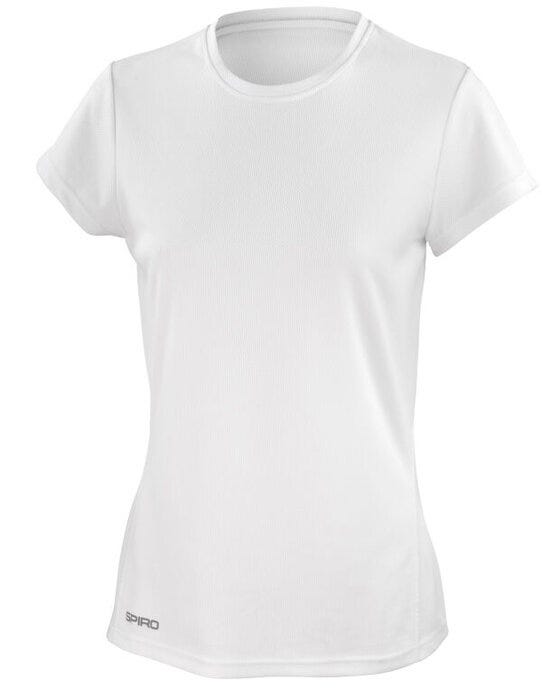 Spiro S253F Ladies Quick Dry S/Sleeve T-Shirt - White