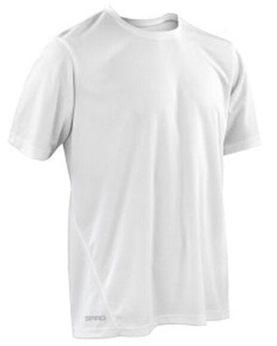 Spiro S253M Mens Quick Dry S/Sleeve T-Shirt - White