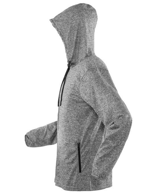 Spiro Fitness S277M Mens Hooded Tee-Jacket - Grey/Black