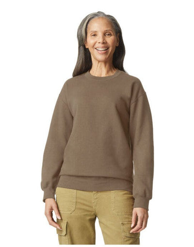 Gildan SF000 Softstyle MidW Fleece Adult Crew - Brown Savana