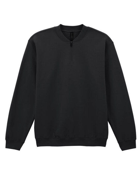 Gildan SF008 Softstyle Midweight 1/4 Zip Sweat - Black