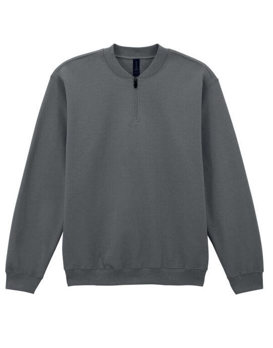 Gildan SF008 Softstyle Midweight 1/4 Zip Sweat - Charcoal