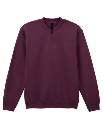 Gildan SF008 Softstyle Midweight 1/4 Zip Sweat - Maroon