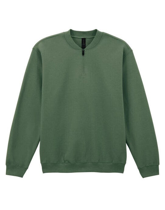 Gildan SF008 Softstyle Midweight 1/4 Zip Sweat - Military Green