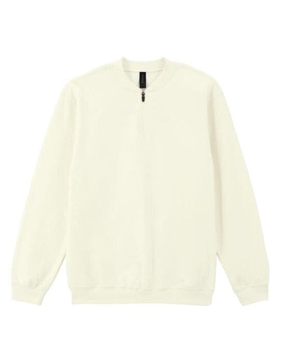 Gildan SF008 Softstyle Midweight 1/4 Zip Sweat - Off White