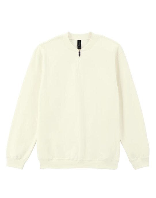 Gildan SF008 Softstyle Midweight 1/4 Zip Sweat - Off White
