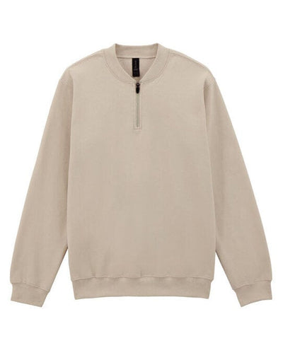 Gildan SF008 Softstyle Midweight 1/4 Zip Sweat - Sand