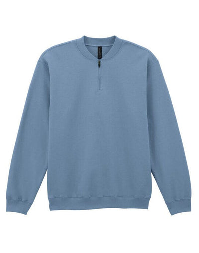 Gildan SF008 Softstyle Midweight 1/4 Zip Sweat - Stone Blue