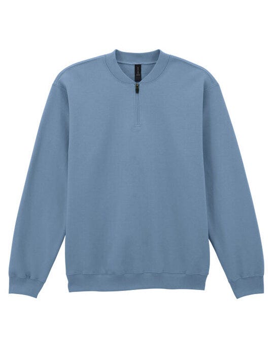 Gildan SF008 Softstyle Midweight 1/4 Zip Sweat - Stone Blue