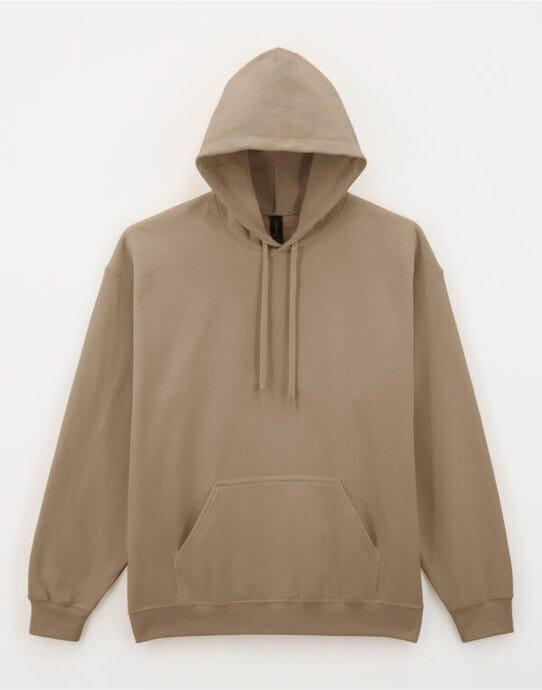 Gildan SF500 Softstyle Midw Fleece Adult Hoody - Brown Savana