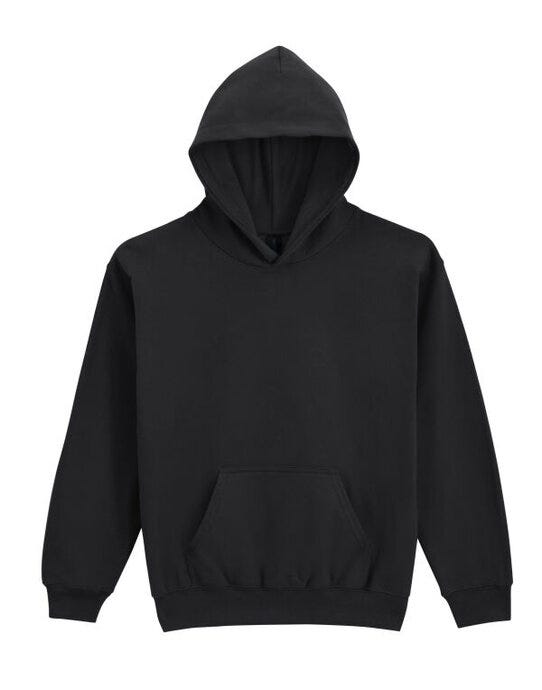 Gildan SF500B Softstyle Midw Fleece Youth Hoody - Black