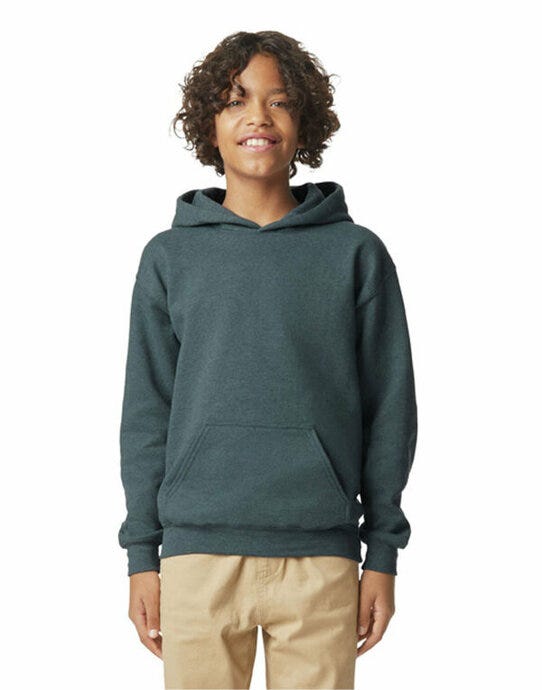 Gildan SF500B Softstyle Midw Fleece Youth Hoody - Dark Heather