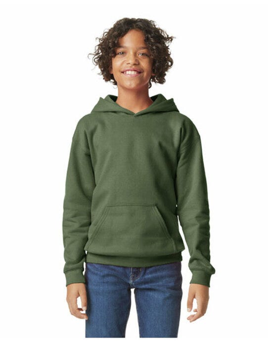 Gildan SF500B Softstyle Midw Fleece Youth Hoody - Military Green