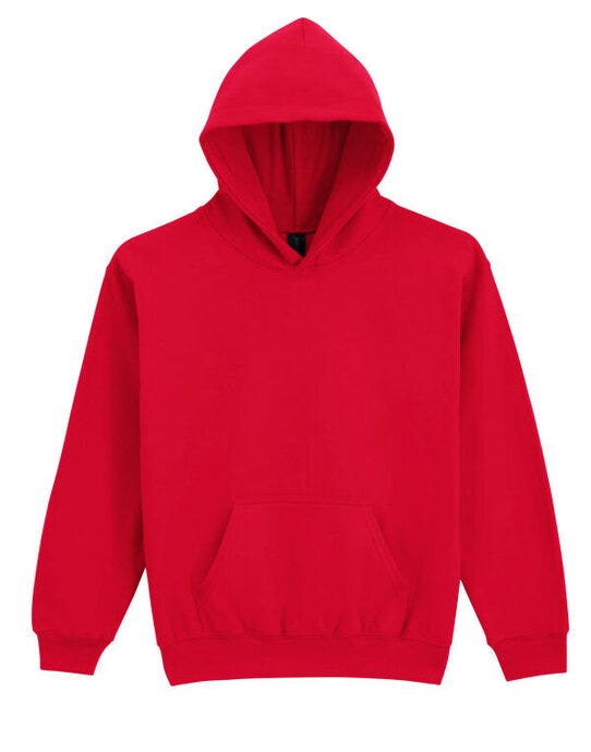 Gildan SF500B Softstyle Midw Fleece Youth Hoody - Red
