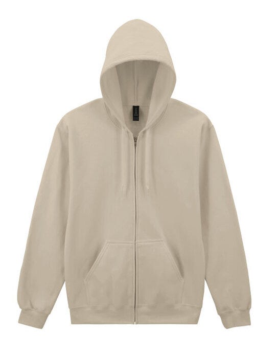 Gildan SF600 Softyle Midweight Full Zip Hoody - Sand