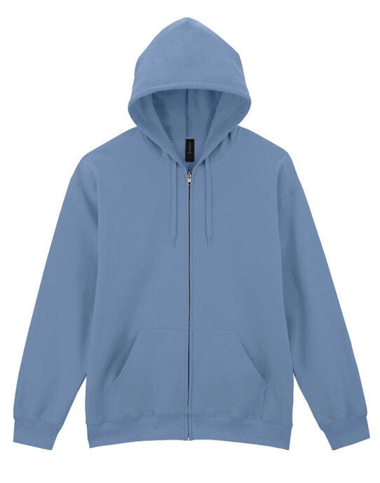 Gildan SF600 Softyle Midweight Full Zip Hoody - Stone Blue