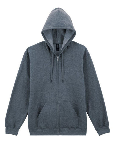 Gildan SF600 Softyle Midweight Full Zip Hoody - Dark Heather