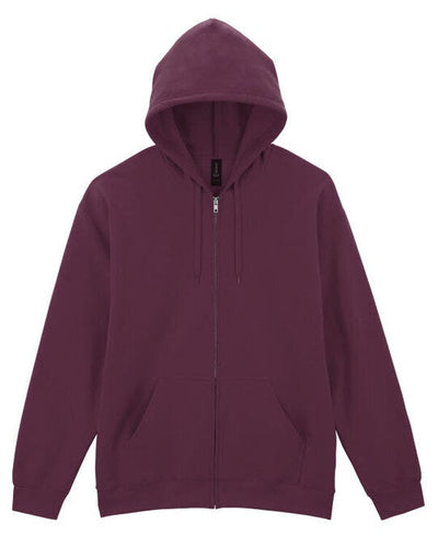 Gildan SF600 Softyle Midweight Full Zip Hoody - Maroon