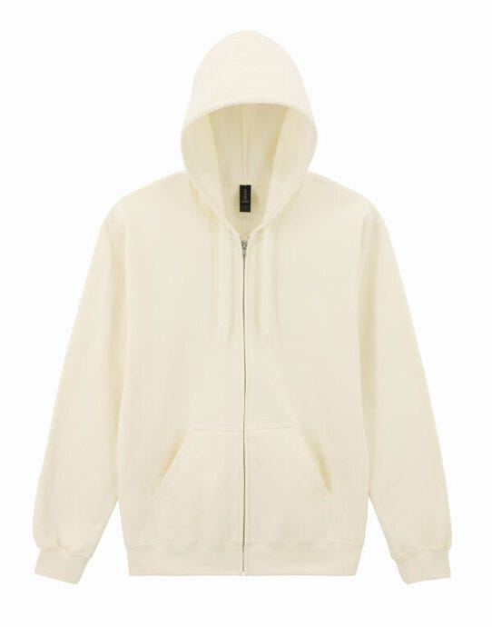 Gildan SF600 Softyle Midweight Full Zip Hoody - Off White