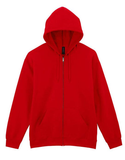 Gildan SF600 Softyle Midweight Full Zip Hoody - Red