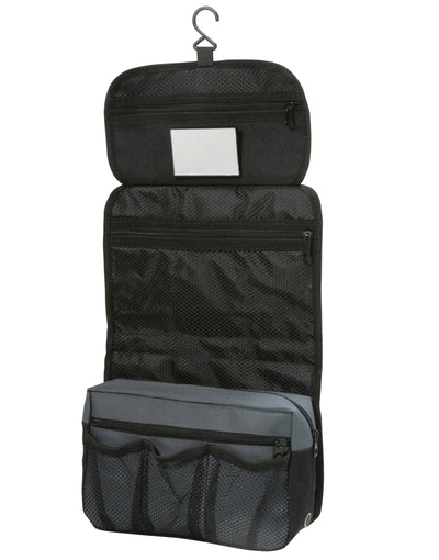Shugon SH4476 Bristol Folding Toiletry Bag - Dark Grey/Black
