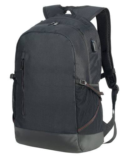 Shugon SH5816 Leipzig Laptop Backpack - Black/Black