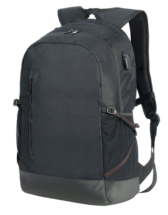 Shugon SH5816 Leipzig Laptop Backpack - Black/Black