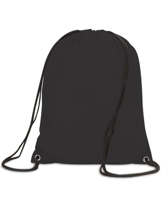 Shugon SH5890 Stafford Drawstring Tote Bag - Black