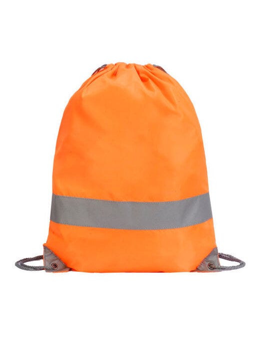 Shugon SH5892 Stafford Drawstring Tote Bag - Hi Vis Orange