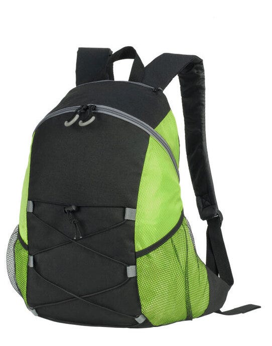 Shugon SH7237 Chester Backpack - Black/Lime Green