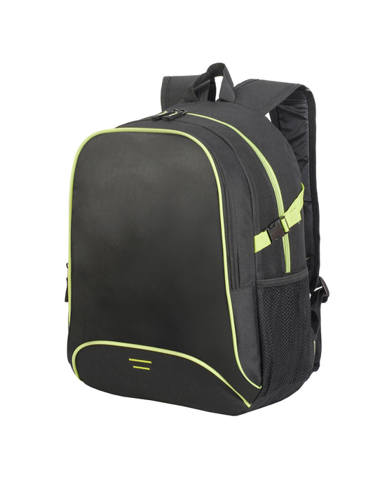 Shugon SH7677 Osaka Backpack - Black/Lime Green