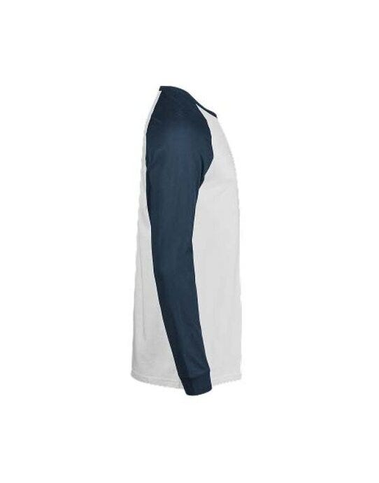 Tee Jays TJ1170 Unlabeled Baseball Tee - White/Ink