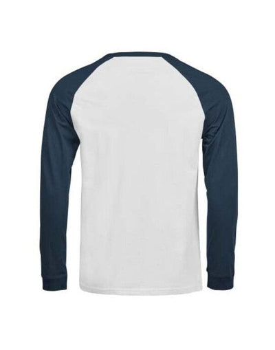 Tee Jays TJ1170 Unlabeled Baseball Tee - White/Ink
