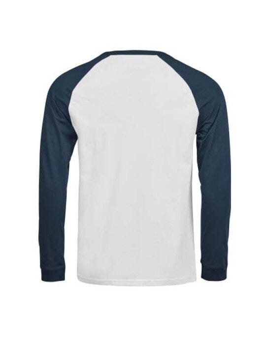 Tee Jays TJ1170 Unlabeled Baseball Tee - White/Ink