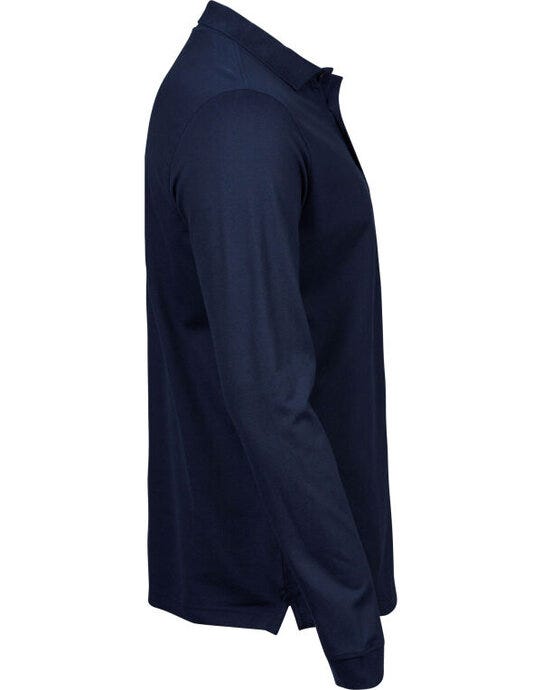 Tee Jays TJ1406 Mens Luxury L/S Stretch Polo - Navy