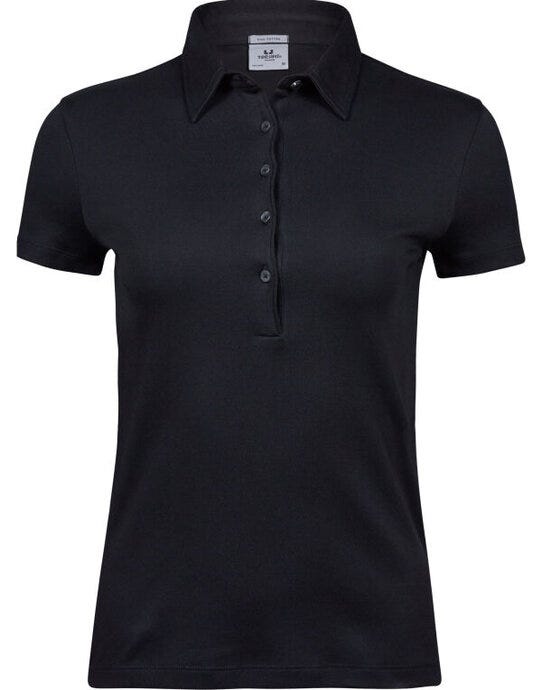 Tee Jays TJ1441 Ladies Pima Cotton Polo - Black