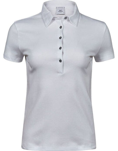 Tee Jays TJ1441 Ladies Pima Cotton Polo - White